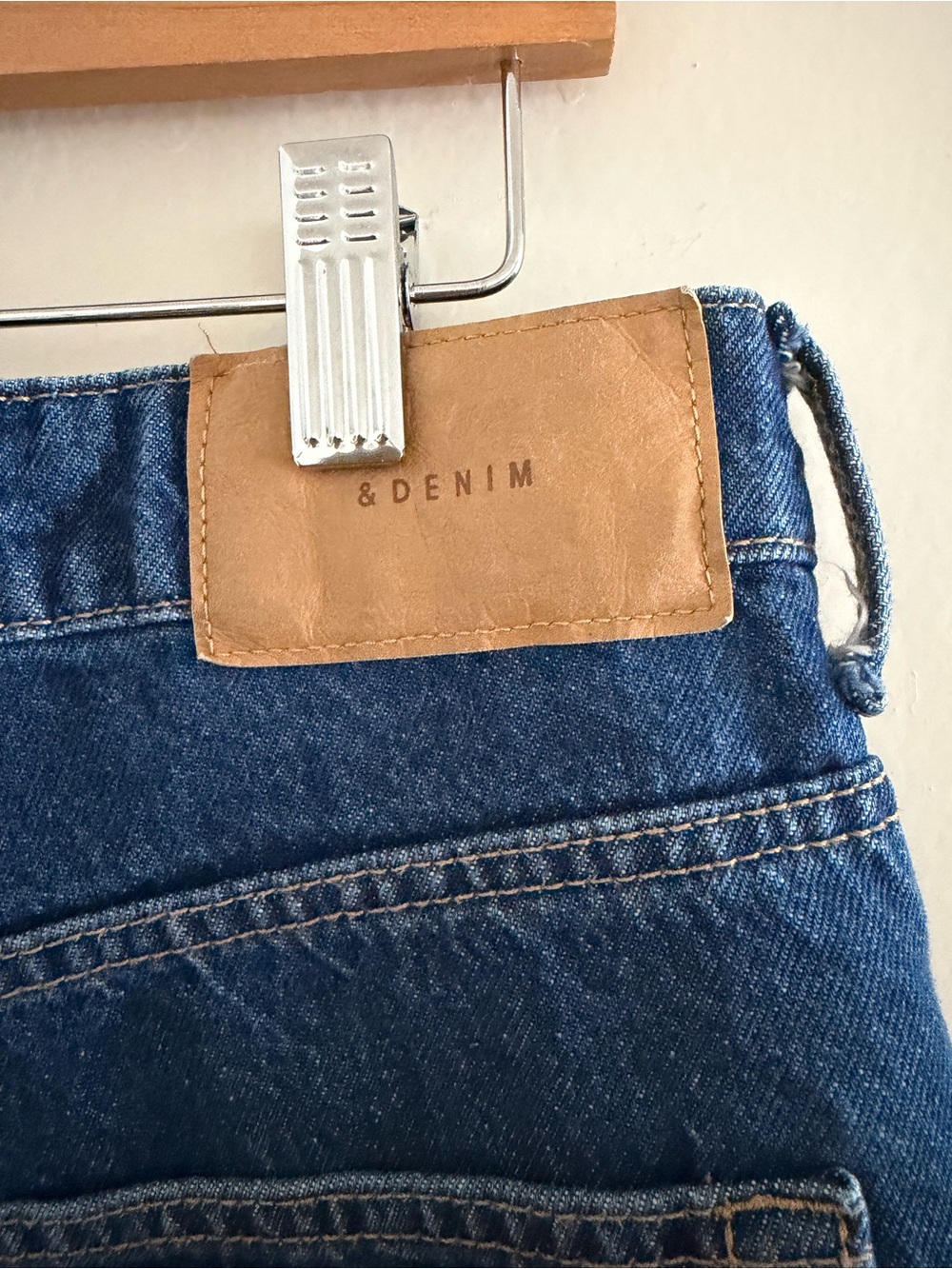 &Denim H&M Baggy Bermuda Shorts High Waist Dark Wash Sz 6 - Picture 5 of 6